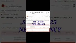 SSC GD 2025 NEW VACANCY #targetwithssc #ssc