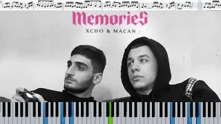 Xcho & MACAN - Memories (кавер на пианино + ноты)