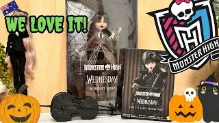 GET IT!! Monster High Wednesday Addams Dolls and Fashion Pack UNBOXING and Aussie Review.