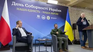 Володимир Зеленський і Дональд Туск поспілкувалися зі студентами українських вишів