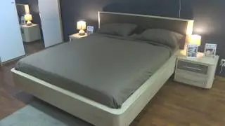 Бруна. Кровать с мягким изголовьем + 2 тумбы