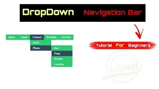 Hover Drop Down Navigation Bar Design | HTML and CSS | online webcoding