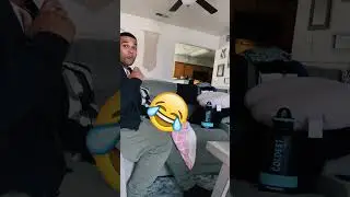 New dad is gagging while trying to change his baby's diaper...