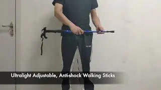 Ultralight Adjustable, Anti shock Walking Sticks for Mountaineers