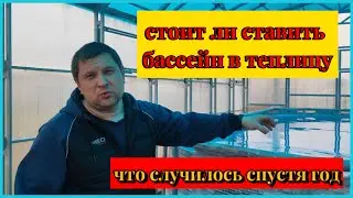 Установили бассейн в теплицу, что с ним случилось за год.