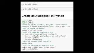 Create an Audiobook in Python 