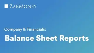 Company & Financials: Balance Sheet Reports