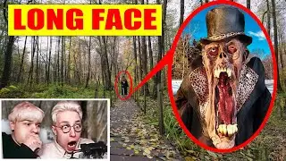 DRONE catches LONG FACE the Demon Following Us in The Forest !!  *we saw him*
