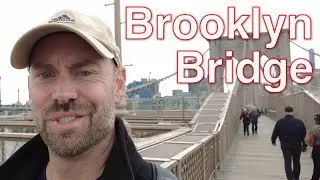Walking Across the Brooklyn Bridge in New York