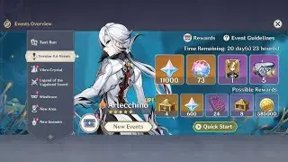 CONFIRMED!!! FREEMOGEMS Rewards for F2P Players 70 Free Pulls For Arlecchino in 4.6 - Genshin Impact