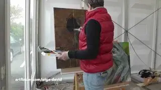 Time-lapse of a mixed media painting by artist Olga David