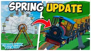 Theme Park Tycoon 2 SPRING UPDATE! New Powered Coaster, Rides And Flowers!