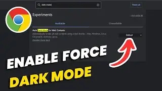 How to enable force Dark mode on Google Chrome program on all web pages
