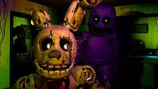 FNAF 3 in REAL TIME PURPLE GUY Attacks SPRING TRAP & NIGHT GUARD SFM Animation (fanmade)
