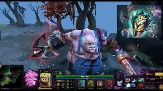 Dota 2 Pudge Immortal Ripper's Reel with Stache Trapper's Treachery Kinetic Gem Mix Set
