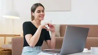 No Copyright Girl Kissing on Video Call | Flying Kiss Stock Footage Video | Royalty Free