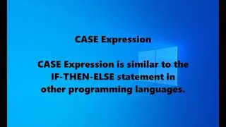 How to Use CASE Expression using SQLite