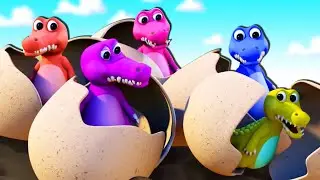 Пять маленьких крокодилов | учить цифры | 3D Детские стишки для детей - 