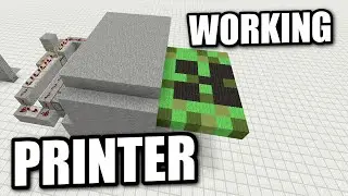Minecraft Bedrock - WORKING PRINTER ( No Command Blocks )[ Tutorial ] PS4 / MCPE / Xbox / Windows