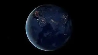 Animation: Rotating Earth at Night