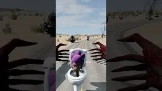Skibidi Toilets & Speakermans Infected Cameraman Hands Trap Crush – BeamNG.drive