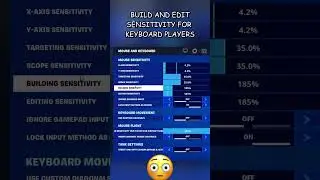 Build + Edit Sens For KEYBOARD AND MOUSE PLAYERS In Fortnite 🤯😳