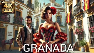 GRANADA  🇪🇦 Spain 2024 - A Walk Through the Splendors of Andalusia 4K Video