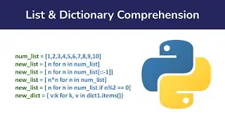 list and dictionary comprehension in python