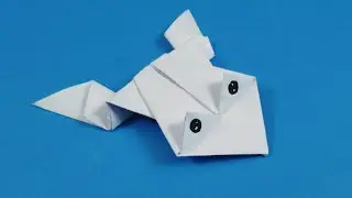 How to make a frog out of paper. A simple origami frog that jumps