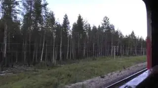 Стук колес пассажирского поезда.