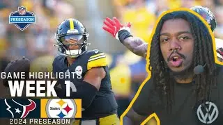 Houston Texans vs. Pittsburgh Steelers REACTION! | 2024 Preseason Week 1 Game Highlights