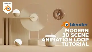 Blender - Modern 3D Scene - Animacion Loop - (Blender 3.0 + Cycles X)