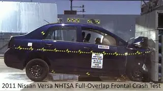 2007-2012 Nissan Versa Sedan / Hatchback NHTSA Full-Overlap Frontal Crash Test (Three Star Rating)