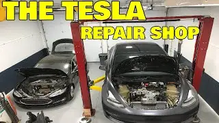 Inside The Electrified Garage, A third party Tesla repair shop