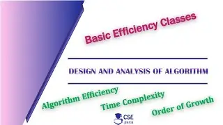 Basic Efficiency Classes | Time Complexity | Lec 11 | Design & Analysis of Algorithm