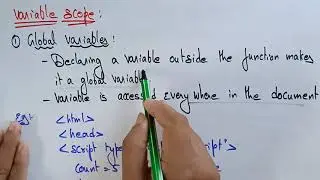 Variables and Scope | Javascript | Web Technology | Lec-27 | Bhanu Priya