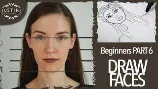 How to draw a face | Fashion drawing for beginners #6 | Justine Leconte