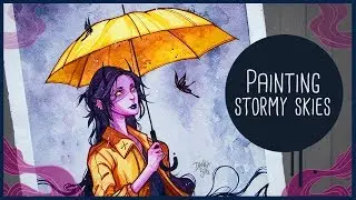 Let's Paint a Rainy Sky • Watercolor Painting Tutorial