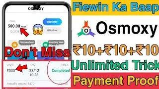 New Earning🤑 App 2022 | Fiewin 2nd App | Osmoxy Win App Payment💰 Proof | Live Withdrawal💸 Proof ||