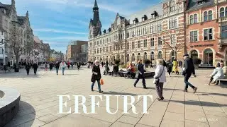 Erfurt, Germany 🇩🇪 4k Walking tour | A Stroll Through History