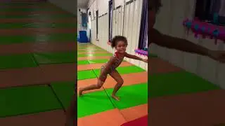 Scarlett perfecting her round off! 