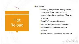 Hot Restart  and Hot Reload Flutter