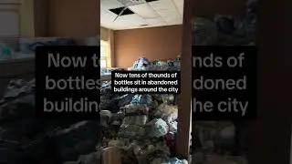 People find tens of thousands of sealed water bottles inside an abandoned building in Flin