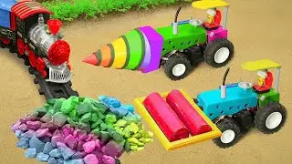 Diy tractor mini Bulldozer to making concrete road | Construction Vehicles, Road Roller