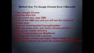 Google Chrome Update Error 3 - Google Chrome Error 3 Fix