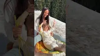 Toddler's Reaction to Sledding in The Summer 🥰 #shorts