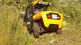 JCB loader fell into a ditch
