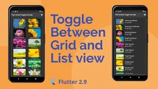 Flutter - Toggling Between Gridview and Listview | Switching between Gridview and Listview