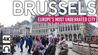 BRUSSELS, Belgium 🇧🇪 Sightseeing in Europe’s Capital | 4K Walking Tour