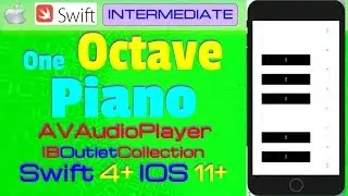 IOS 11, Swift 4, Tutorial : How Make One Octave Piano ( AVFoundation, IBOutletCollection )
